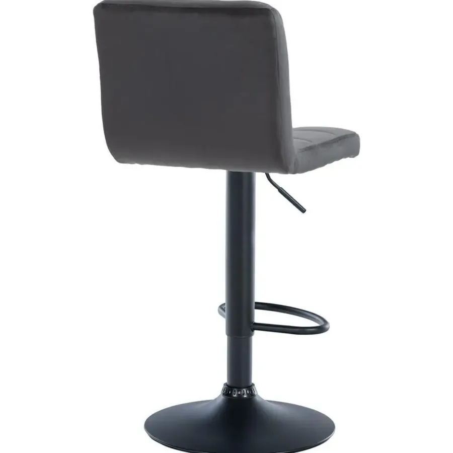 CLP Set van 2 Barkruk Peru zwart Frame - Fluweel - zwart
