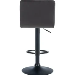 CLP Set van 2 Barkruk Peru zwart Frame - Fluweel - zwart