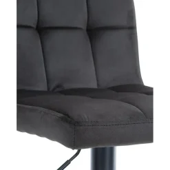 CLP Set van 2 Barkruk Peru zwart Frame - Fluweel - zwart