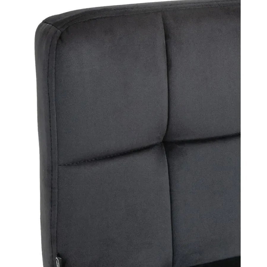 CLP Set van 2 Barkruk Peru zwart Frame - Fluweel - zwart