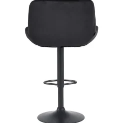 CLP Set van 2 Barkruk Solon mat zwart Frame - Fluweel - zwart