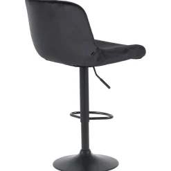 CLP Set van 2 Barkruk Solon mat zwart Frame - Fluweel - zwart