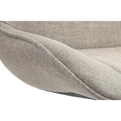 Barkrukken-CLP Set van 2 Barkruk Vonore zwart Frame - Stof - taupe
