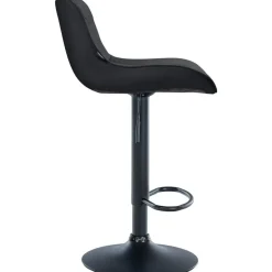 CLP Set van 2 Barkruk Vonore zwart Frame - Kunstleer - zwart
