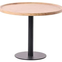 Bijzettafels-CLP Set van 2 Bijzettafel Aspen mat zwart Frame - Hout - natura