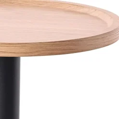 Bijzettafels-CLP Set van 2 Bijzettafel Aspen mat zwart Frame - Hout - natura