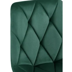 CLP Set van 2 Eetkamerstoel Clairton zwart Frame - Fluweel - groen
