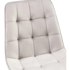 Eetkamerstoelen-CLP Set van 2 Eetkamerstoel Gifford mat zwart Frame - Fluweel - grijs