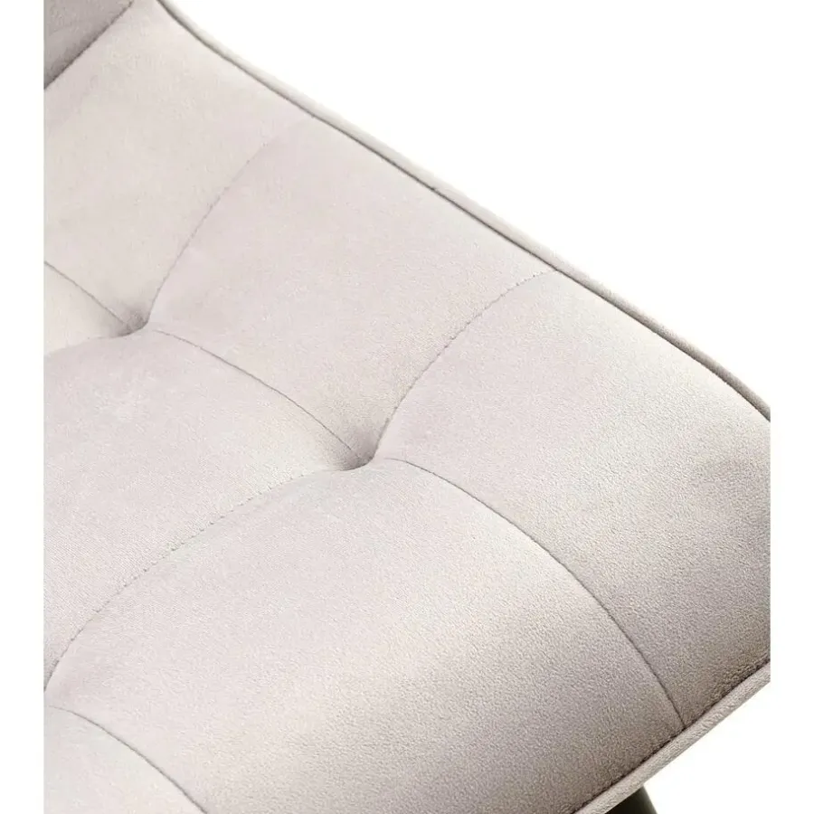Eetkamerstoelen-CLP Set van 2 Eetkamerstoel Gifford mat zwart Frame - Fluweel - grijs