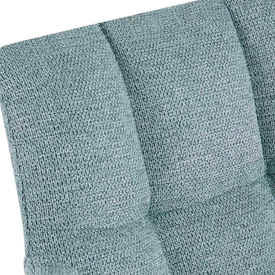 Eetkamerstoelen-CLP Set van 2 Eetkamerstoel Jonah zwart Frame - Stof - turkis