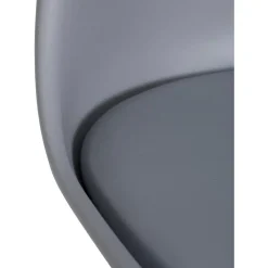 Eetkamerstoelen-CLP Set van 6 Eetkamerstoel Ramsey natura Frame - Kunststof - grijs