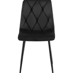 CLP Set van 2 Eetkamerstoel Clairton zwart Frame - Fluweel - zwart