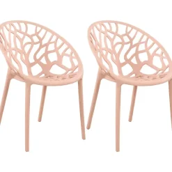 Bistro- & Balkonsets-CLP Set van 2 Tuinstoel Hope Kunststof - roze