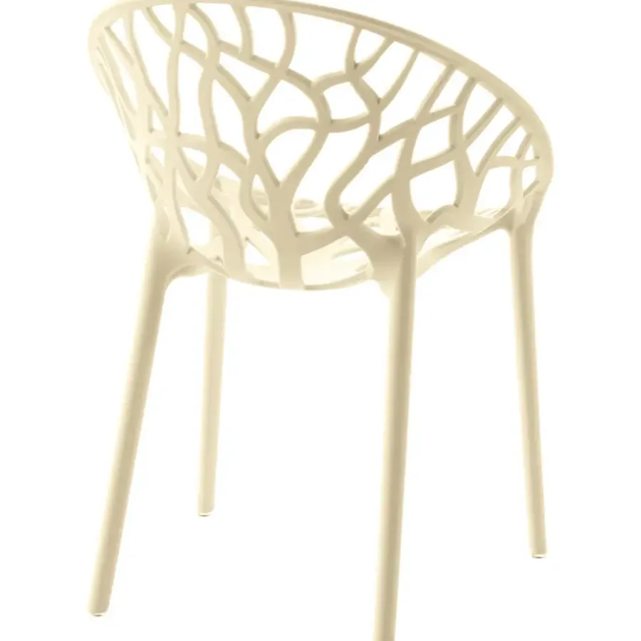 Bistro- & Balkonsets-CLP Set van 2 Tuinstoel Hope Kunststof - creme