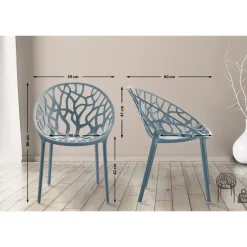Bistro- & Balkonsets-CLP Set van 4 Tuinstoel Hope Kunststof - grijs
