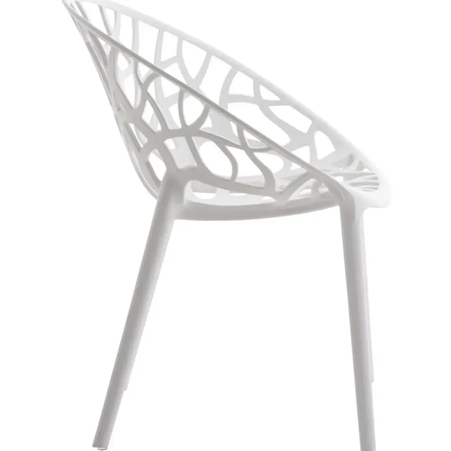 Bistro- & Balkonsets-CLP Set van 4 Tuinstoel Hope Kunststof - wit