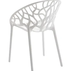 Bistro- & Balkonsets-CLP Set van 4 Tuinstoel Hope Kunststof - wit