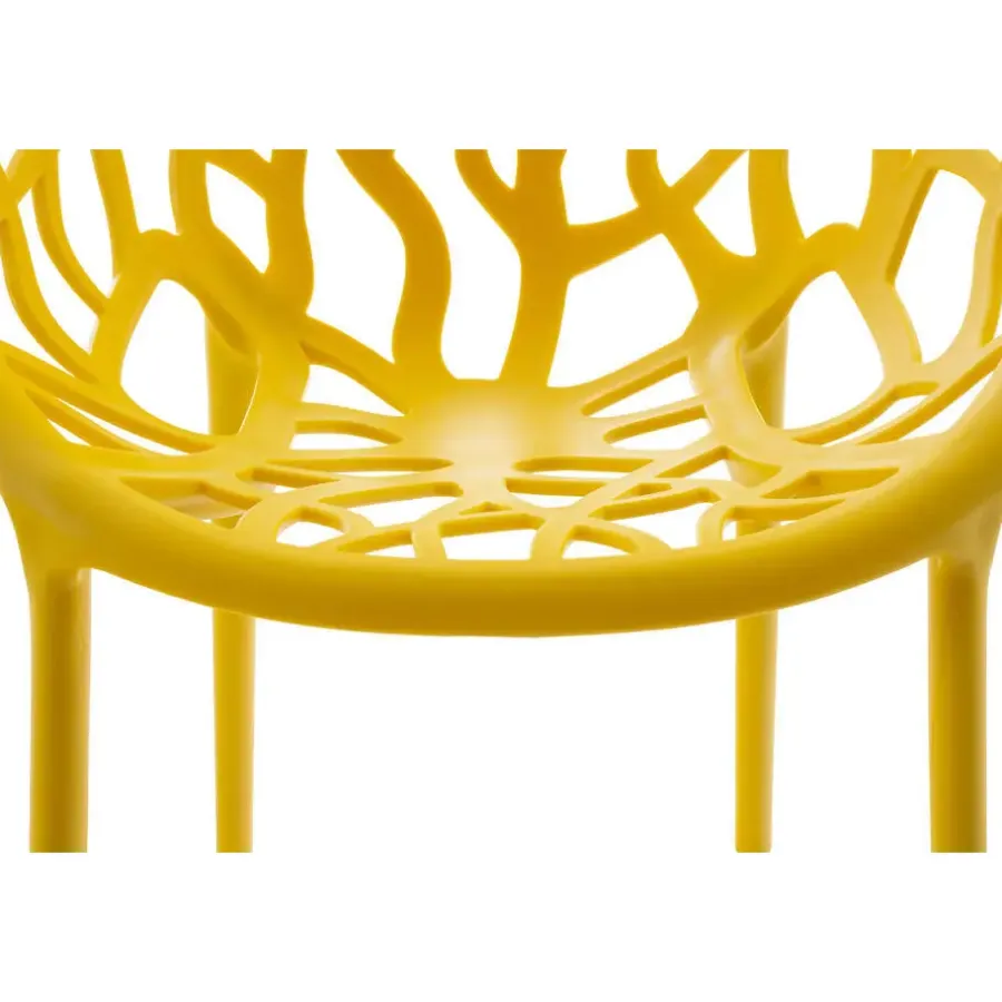CLP Set van 4 Tuinstoel Hope Kunststof - geel
