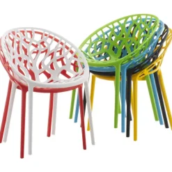 CLP Set van 4 Tuinstoel Hope Kunststof - geel