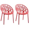 CLP Set van 2 Tuinstoel Hope Kunststof - rood