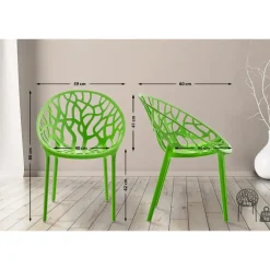 Bistro- & Balkonsets-CLP Set van 4 Tuinstoel Hope Kunststof - groen