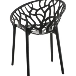 Bistro- & Balkonsets-CLP Set van 2 Tuinstoel Hope Kunststof - zwart