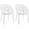 CLP Set van 2 Tuinstoel Hope Kunststof - wit
