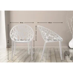CLP Set van 2 Tuinstoel Hope Kunststof - wit