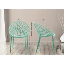 Bistro- & Balkonsets-CLP Set van 2 Tuinstoel Hope Kunststof - lichtgroen