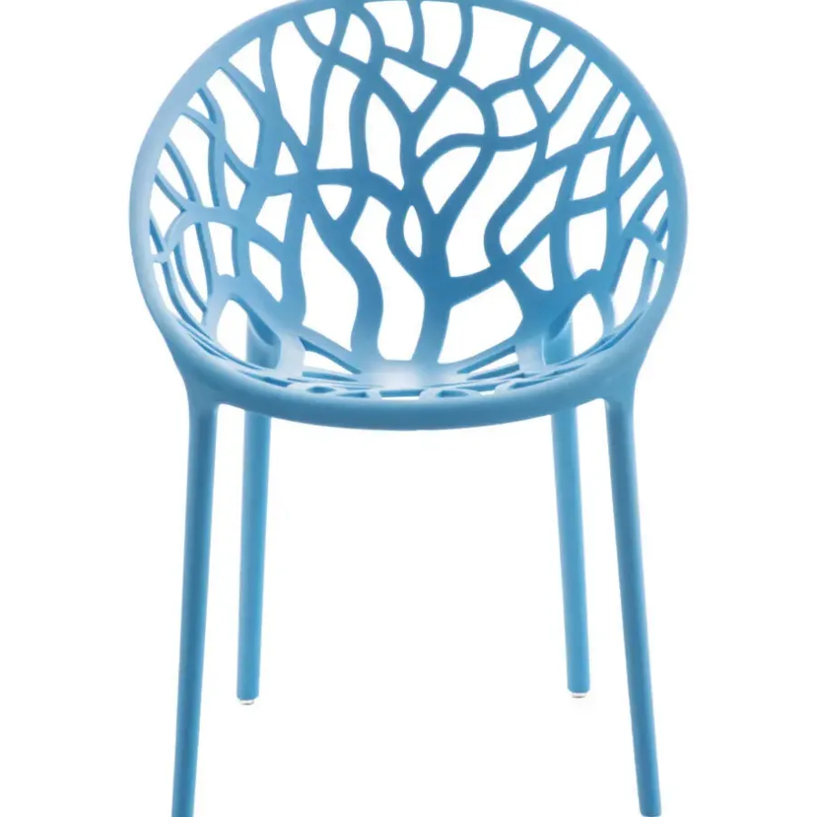 CLP Set van 4 Tuinstoel Hope Kunststof - blauw
