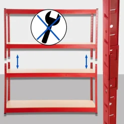 Stellingkasten-CLP Stellingkast regal Metaal - rood