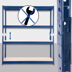 Stellingkasten-CLP Stellingkast Schwerlastregal Metaal - blauw