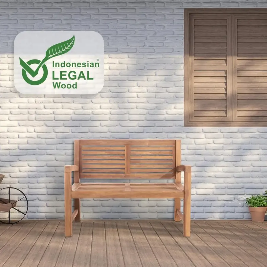 Tuinbanken-CLP Teakbank Teakbank 120 cm mit Abdeckhaube 120 cm