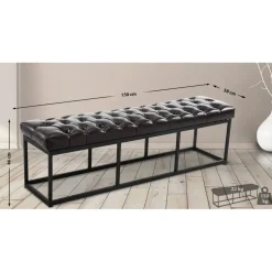 CLP 2-zits Bankje Amun 150 cm - bruin