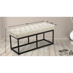 Bankjes-CLP 2-zits Bankje Amun 100 cm - creme