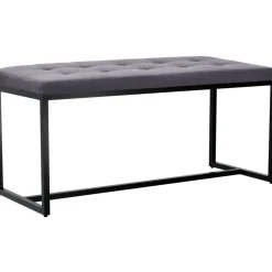 Eetkamerbanken-CLP 2-zits Bankje Barci 100 cm - donkergrijs