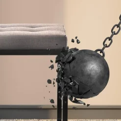 Eetkamerbanken-CLP 2-zits Bankje Barci 100 cm - donkergrijs