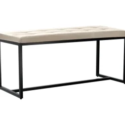 Eetkamerbanken-CLP 2-zits Bankje Barci 100 cm - creme