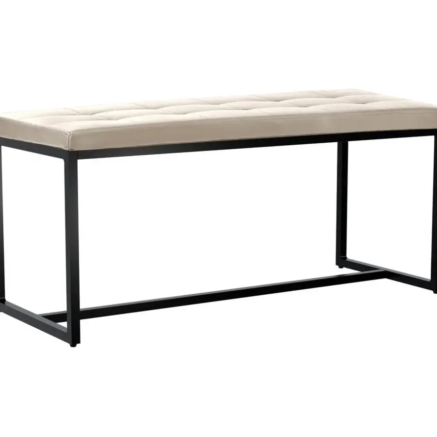 Eetkamerbanken-CLP 2-zits Bankje Barci 100 cm - creme