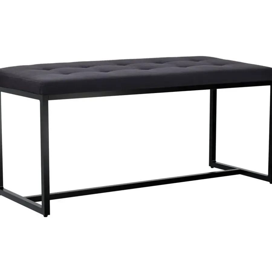 Eetkamerbanken-CLP 2-zits Bankje Barci 100 cm - zwart