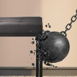 Eetkamerbanken-CLP 2-zits Bankje Barci 100 cm - zwart