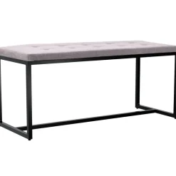 Eetkamerbanken-CLP 2-zits Bankje Barci 100 cm - grijs