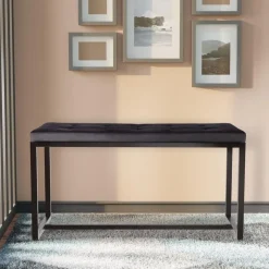 Eetkamerbanken-CLP 2-zits Bankje Barci 100 cm - zwart