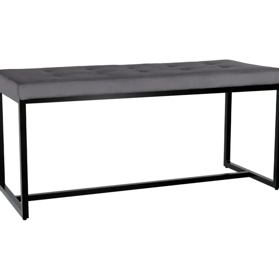 Eetkamerbanken-CLP 2-zits Bankje Barci 100 cm - donkergrijs
