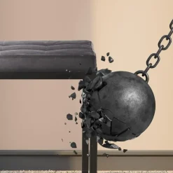 Eetkamerbanken-CLP 2-zits Bankje Barci 100 cm - donkergrijs