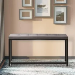 Eetkamerbanken-CLP 2-zits Bankje Barci 100 cm - zwart