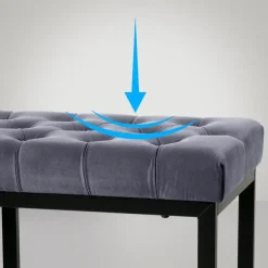 Bankjes-CLP 2-zits Bankje Polson 120 cm - grijs