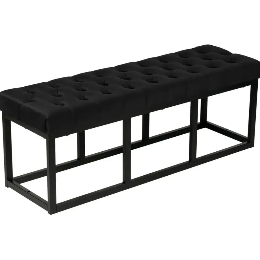 Bankjes-CLP 2-zits Bankje Polson 120 cm - zwart