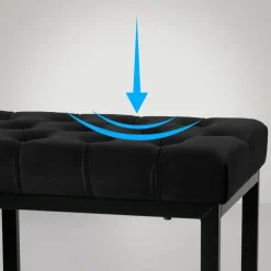Bankjes-CLP 2-zits Bankje Polson 120 cm - zwart
