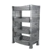 Trolleys-CM keuken opbergrek - 4-laags - grijs - kunststof - 65 x 41 x30